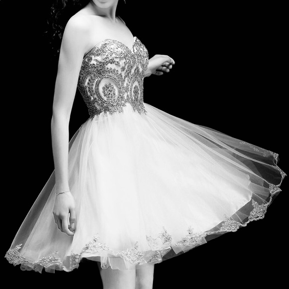 Chiffon Beads and Embroidered Prom or Wedding Gown - Picture 13 of 15